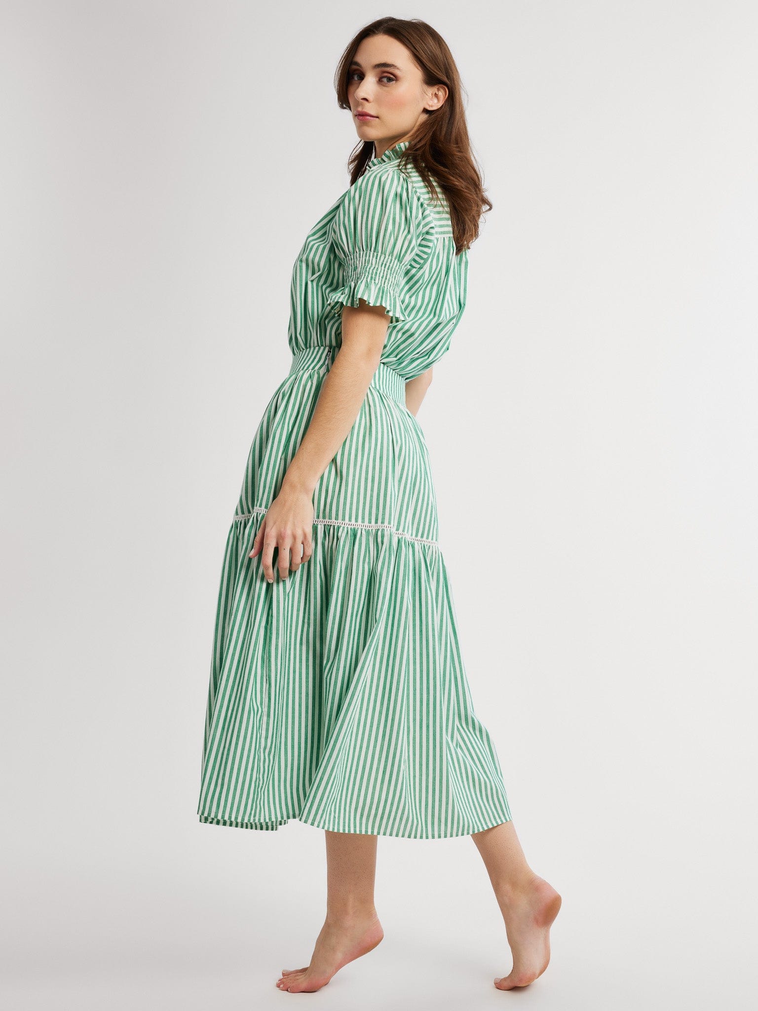 MILLE Clothing Betty Skirt in Kelly Stripe