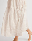 MILLE Clothing Betty Skirt in White Petal Embroidery