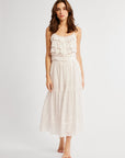 MILLE Clothing Betty Skirt in White Petal Embroidery