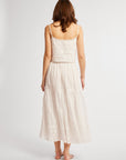 MILLE Clothing Betty Skirt in White Petal Embroidery