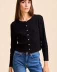 MILLE Clothing Bibi Pointelle Cardigan in Black