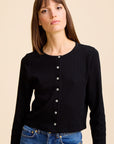 MILLE Clothing Bibi Pointelle Cardigan in Black