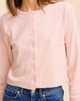 MILLE Clothing Bibi Pointelle Cardigan in Spanish Villa