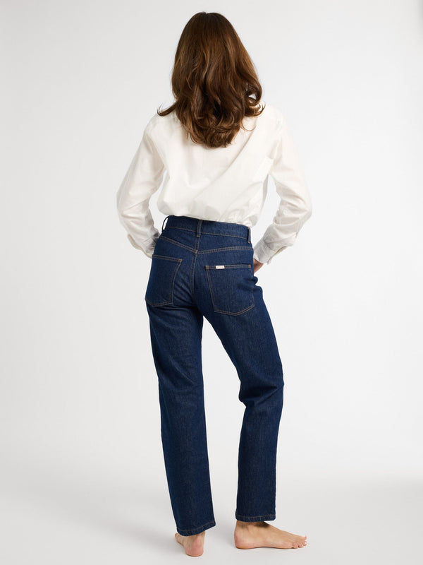 Brooke Mid Rise Slim Fit Jean in Dark Rinse — view 3