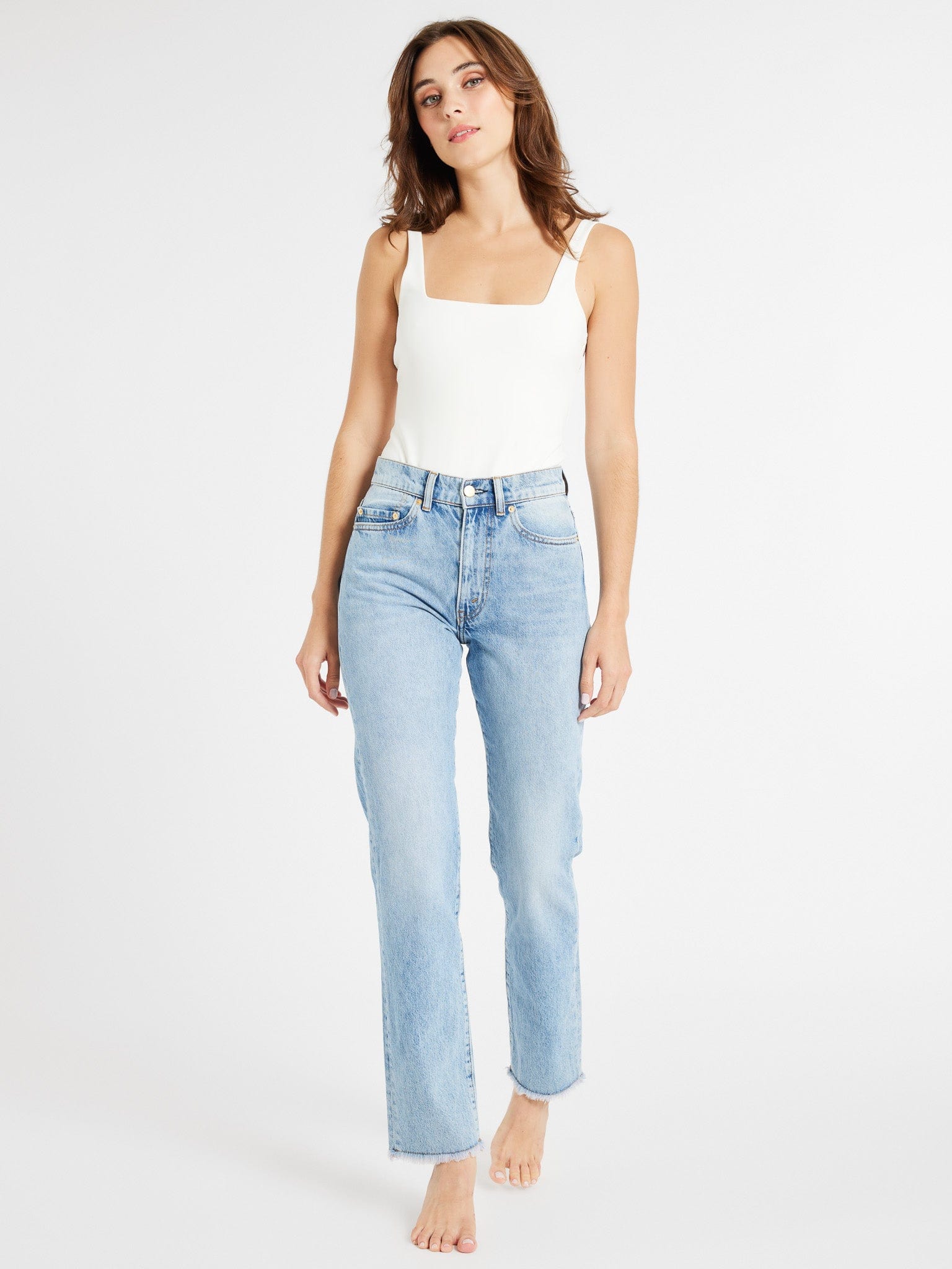 Brooke Mid Rise Slim Fit Jean in Venice – MILLE - Main Image