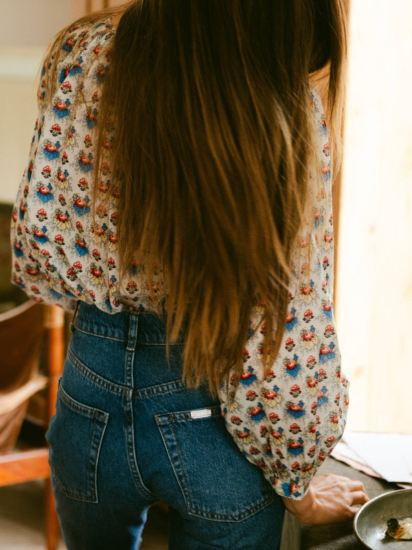 Brooke Mid Rise Slim Fit Jean in Topanga — view 3