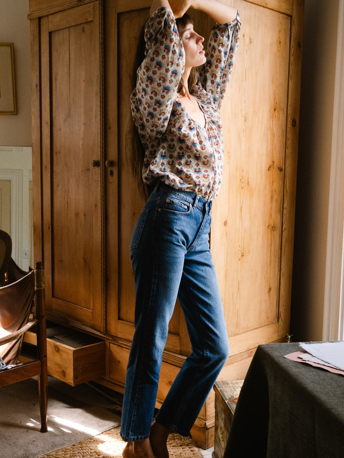Brooke Mid Rise Slim Fit Jean in Topanga