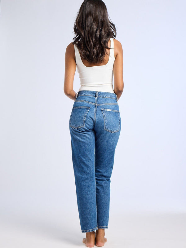Brooke Mid Rise Slim Fit Jean in Topanga — view 6