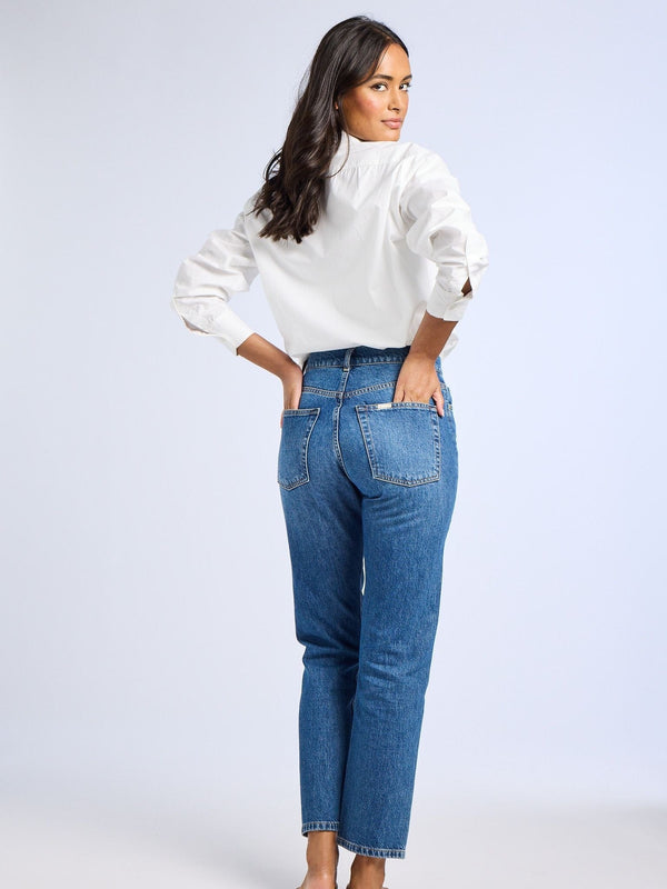 Brooke Mid Rise Slim Fit Jean in Topanga — view 8