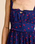 MILLE Clothing Calla Dress in Navy Dot