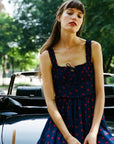 MILLE Clothing Calla Dress in Navy Dot