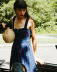 MILLE Clothing Calla Dress in Navy Dot