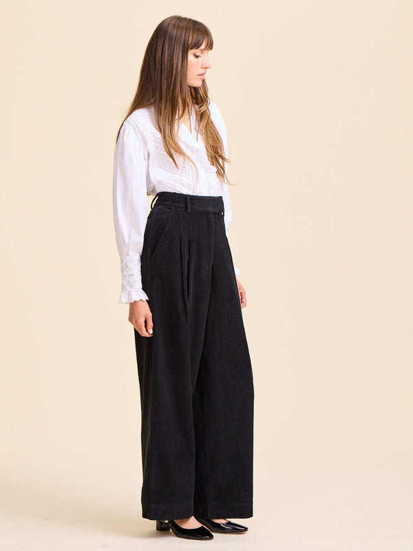 Cara Pant in Black Cord — view 4