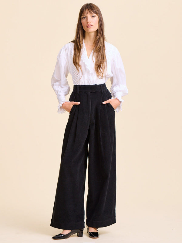 Cara Pant in Black Cord — view 3