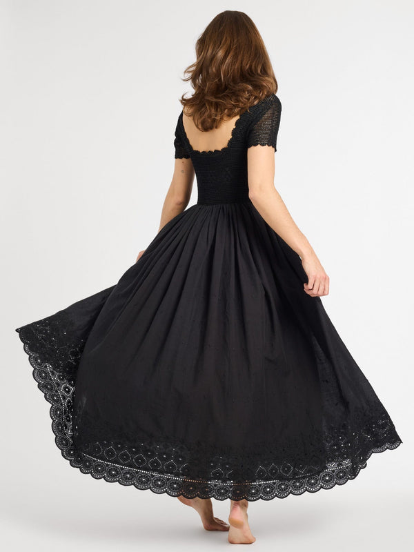 Carla Crochet Dress in Black — view 5