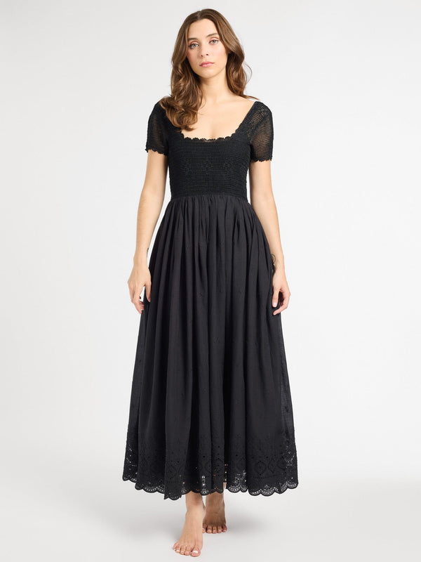 Carla Crochet Dress in Black — view 2