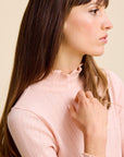 MILLE Clothing Carmela Pointelle Turtleneck in Spanish Villa