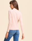 MILLE Clothing Carmela Pointelle Turtleneck in Spanish Villa