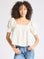 MILLE Clothing Caro Top in Ivory Eyelet