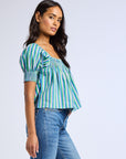 MILLE Clothing Caro Top in Printemps Stripe