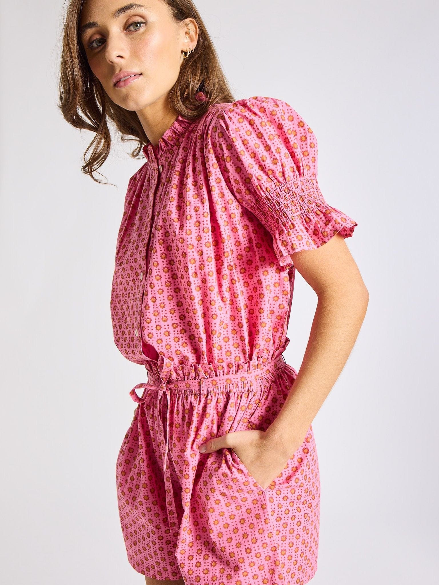 MILLE Clothing Cary Short in Carmine Dot