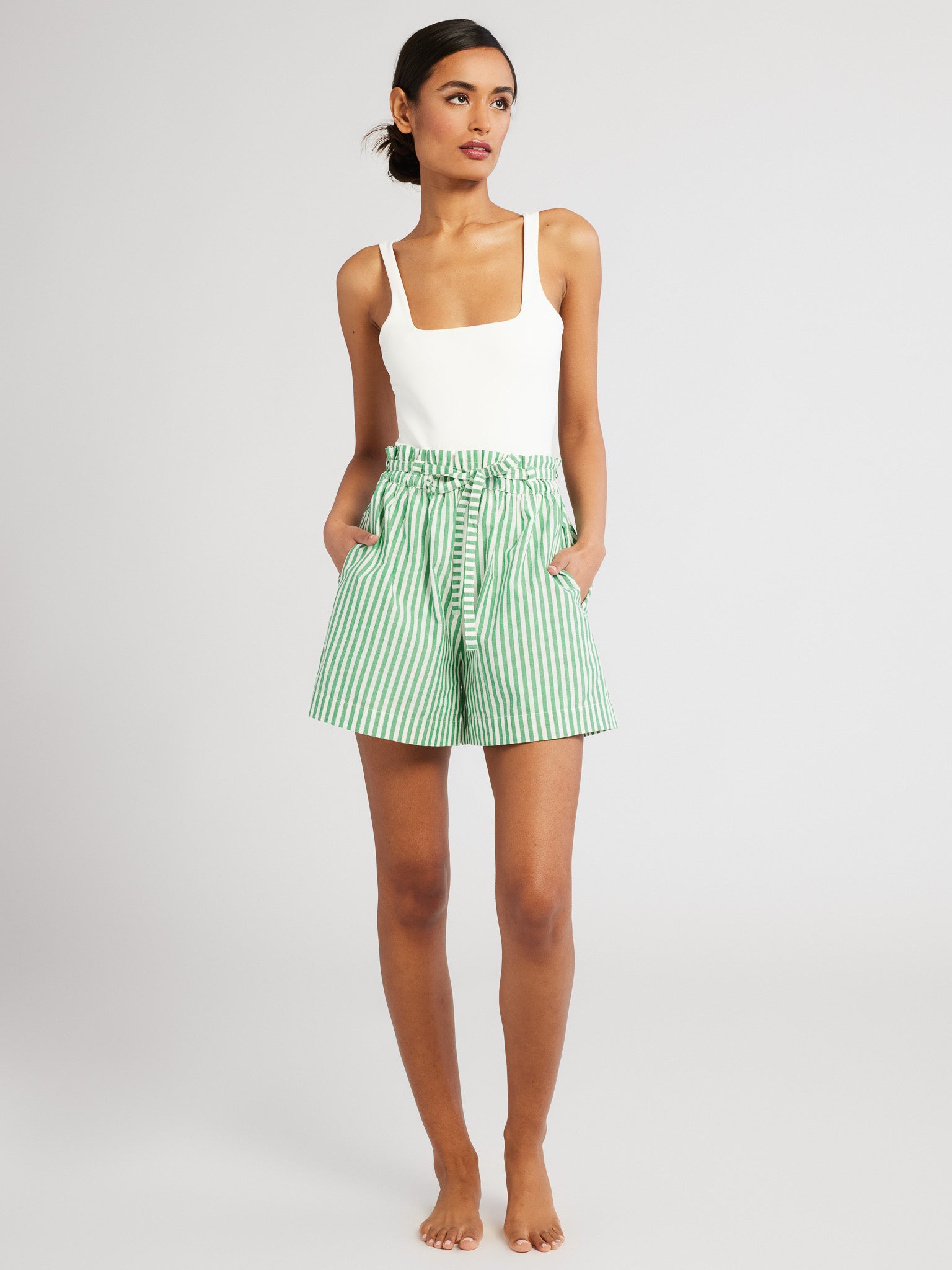MILLE Clothing Cary Short in Kelly Stripe