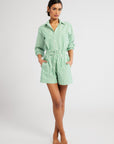 MILLE Clothing Cary Short in Kelly Stripe