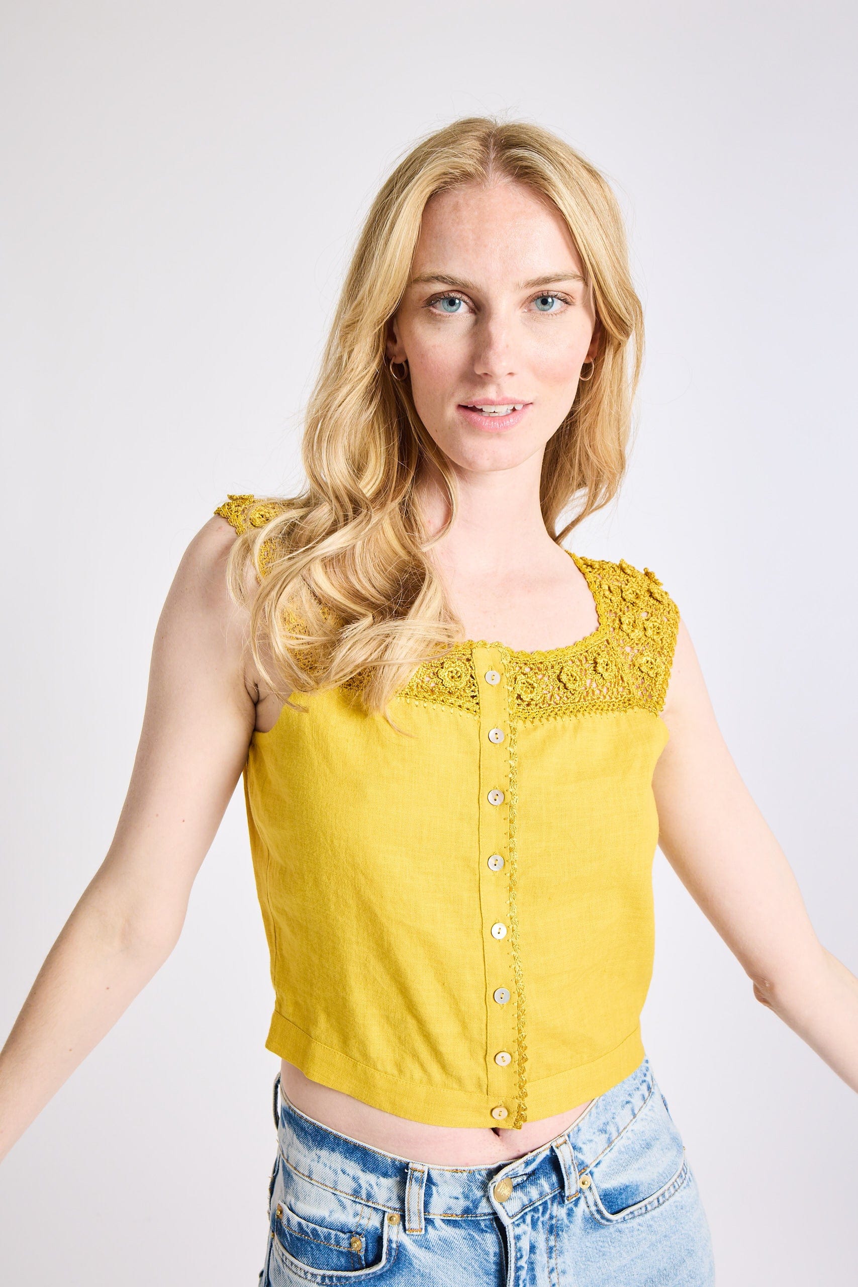 MILLE Clothing Catherine Top in Marigold