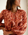 MILLE Clothing Cecily Top in Peach Montmartre