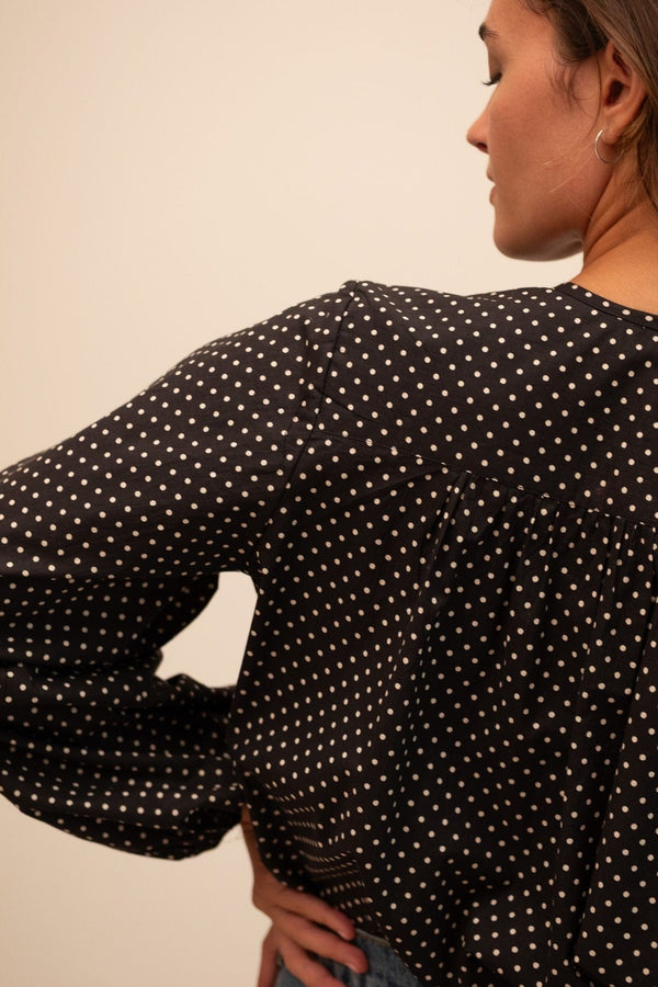 Cecily Top in Polka Dot — view 9