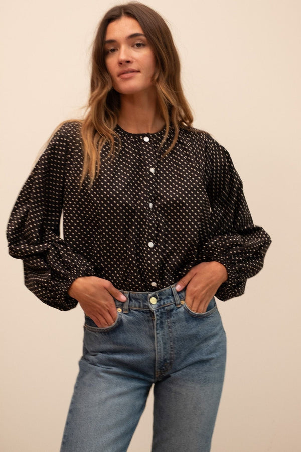 Cecily Top in Polka Dot — view 7