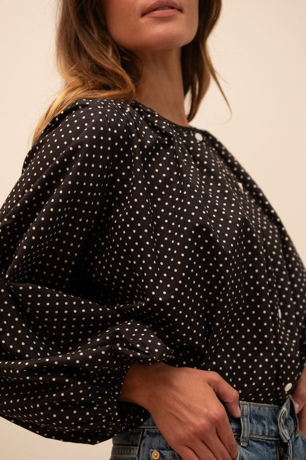 Cecily Top in Polka Dot — view 3