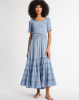 MILLE Clothing Celia Dress in Chambray Polka Dot