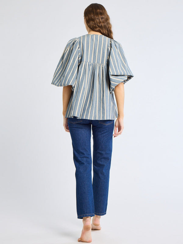 Charlie Top in Chambray Stripe — view 8