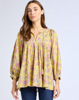 MILLE Clothing Charlie Top in Citron Floral