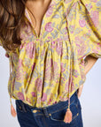 MILLE Clothing Charlie Top in Citron Floral
