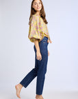 MILLE Clothing Charlie Top in Citron Floral