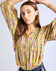 MILLE Clothing Charlie Top in Citron Floral