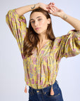 MILLE Clothing Charlie Top in Citron Floral