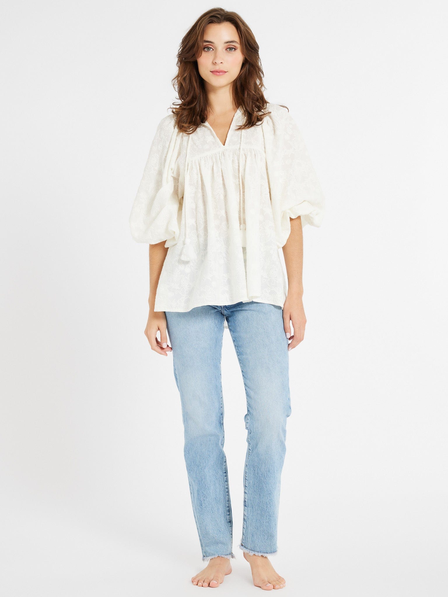 MILLE Clothing Charlie Top in Garden Embroidery