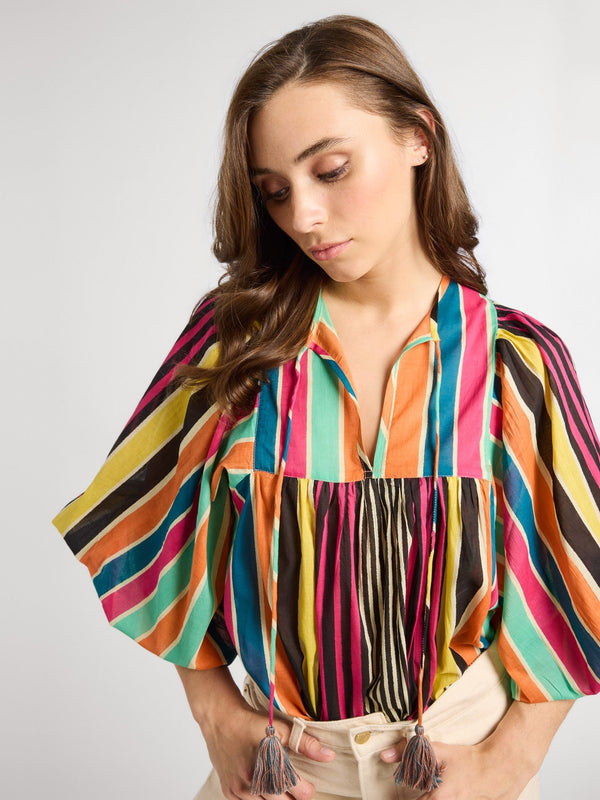 Charlie Top in Ibiza Stripe — view 3