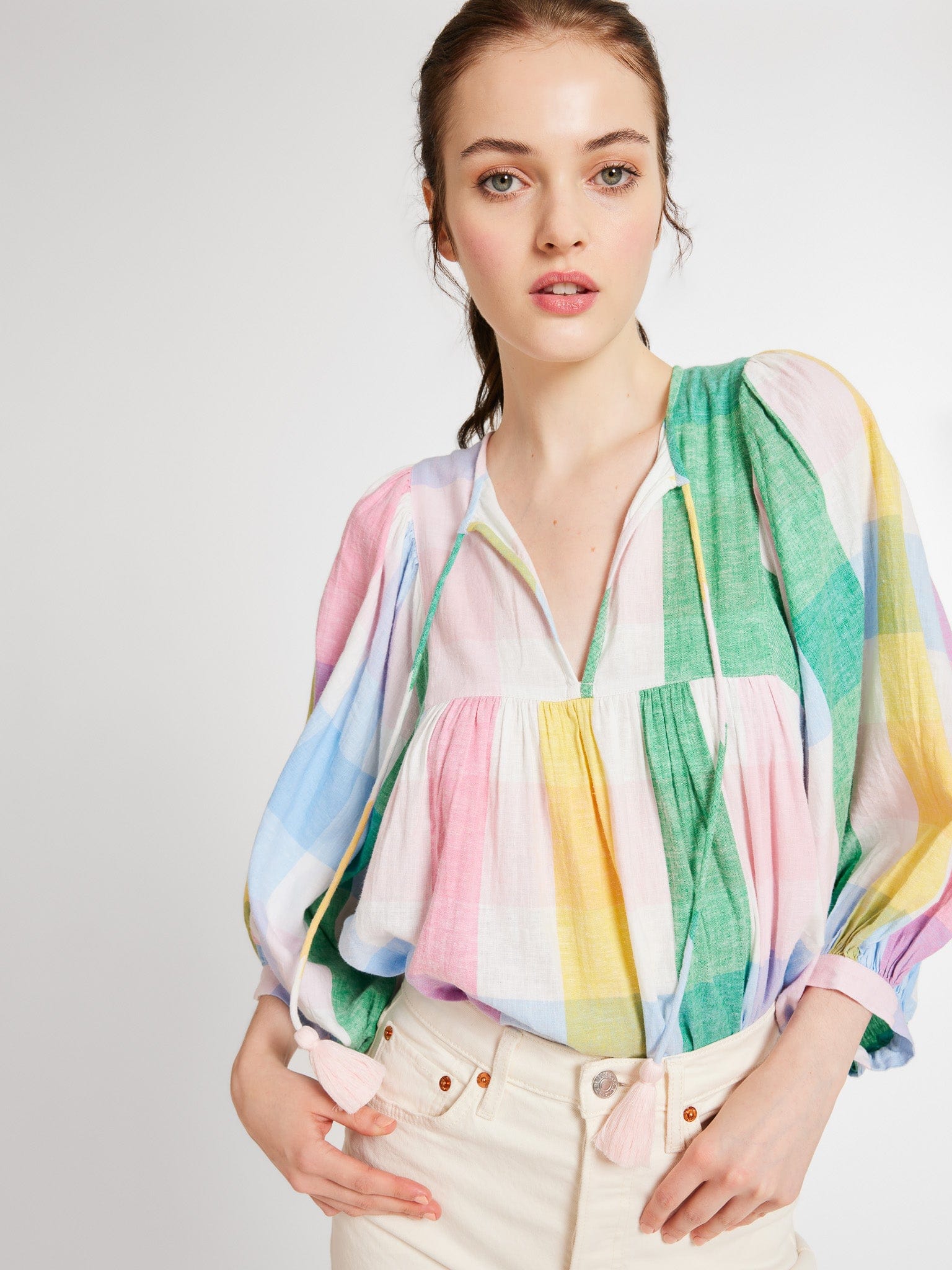 MILLE Clothing Charlie Top in Pastel Plaid