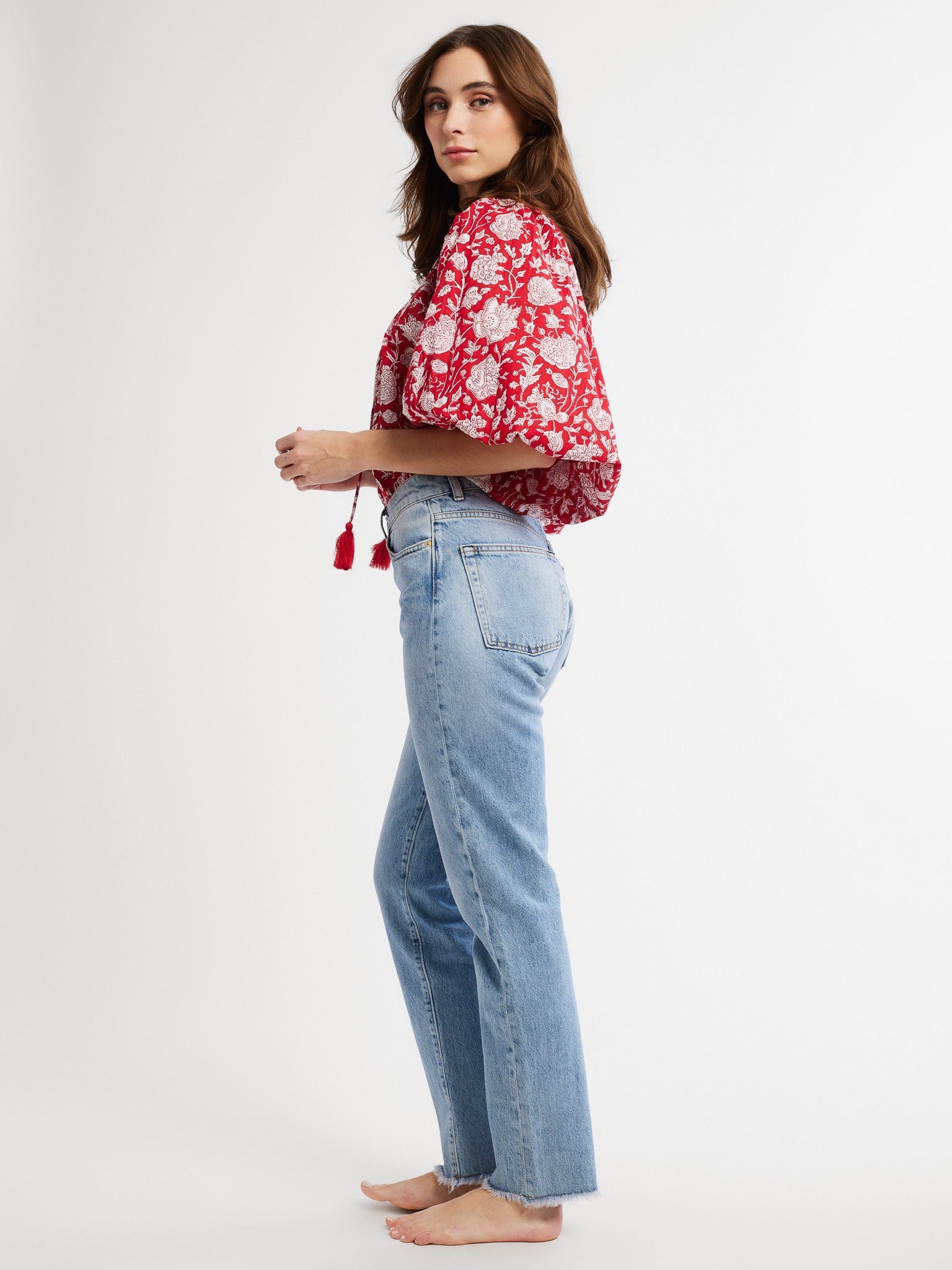 MILLE Clothing Charlie Top in Red Zinnia