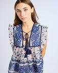 MILLE Clothing Chelsea Top in Navy Floral