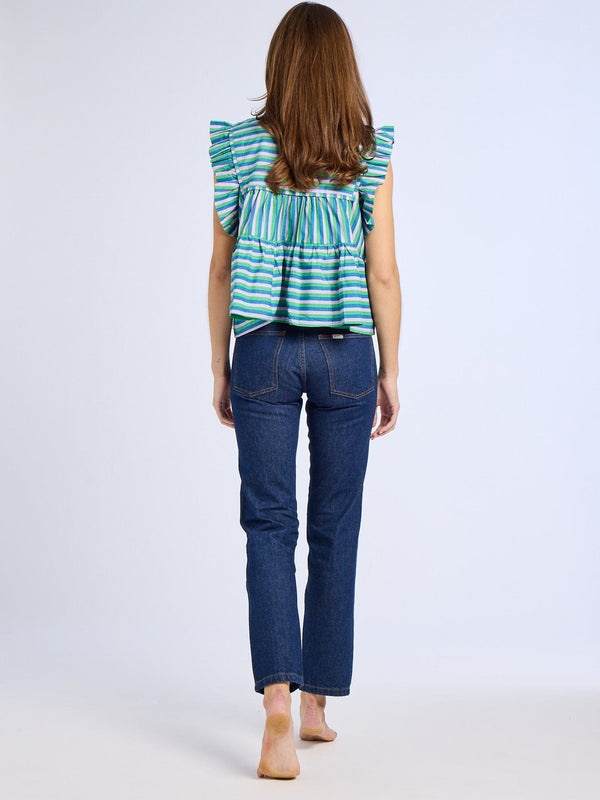 Chelsea Top in Printemps Stripe — view 5