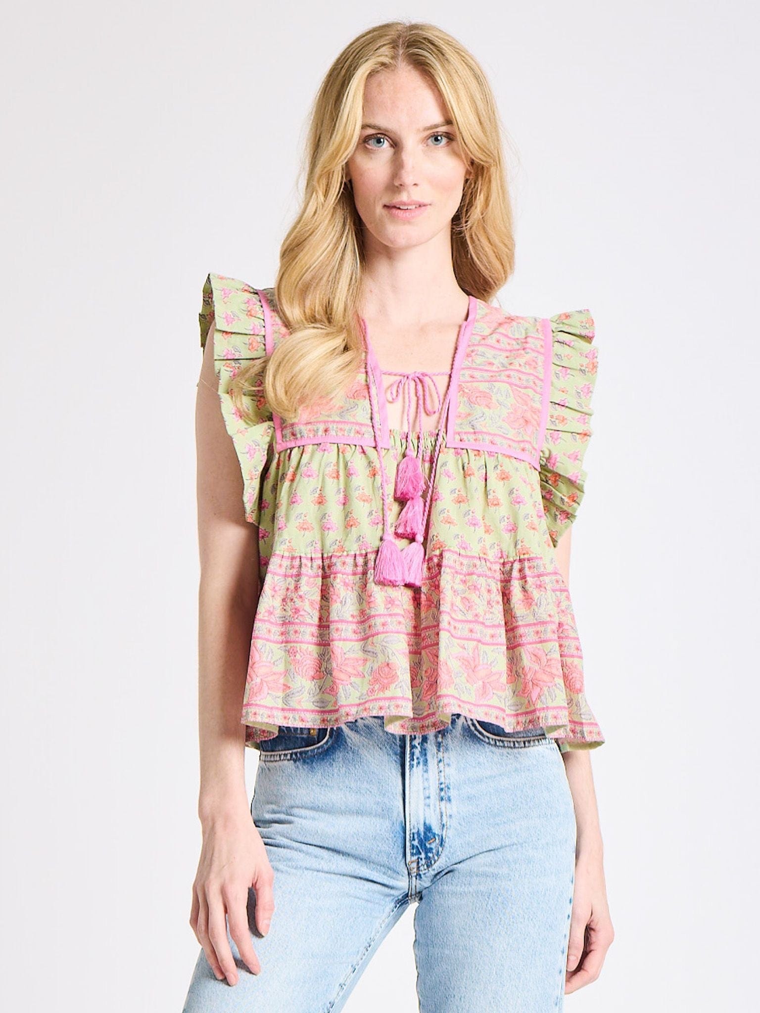 MILLE Clothing Chelsea Top in Tulip Print