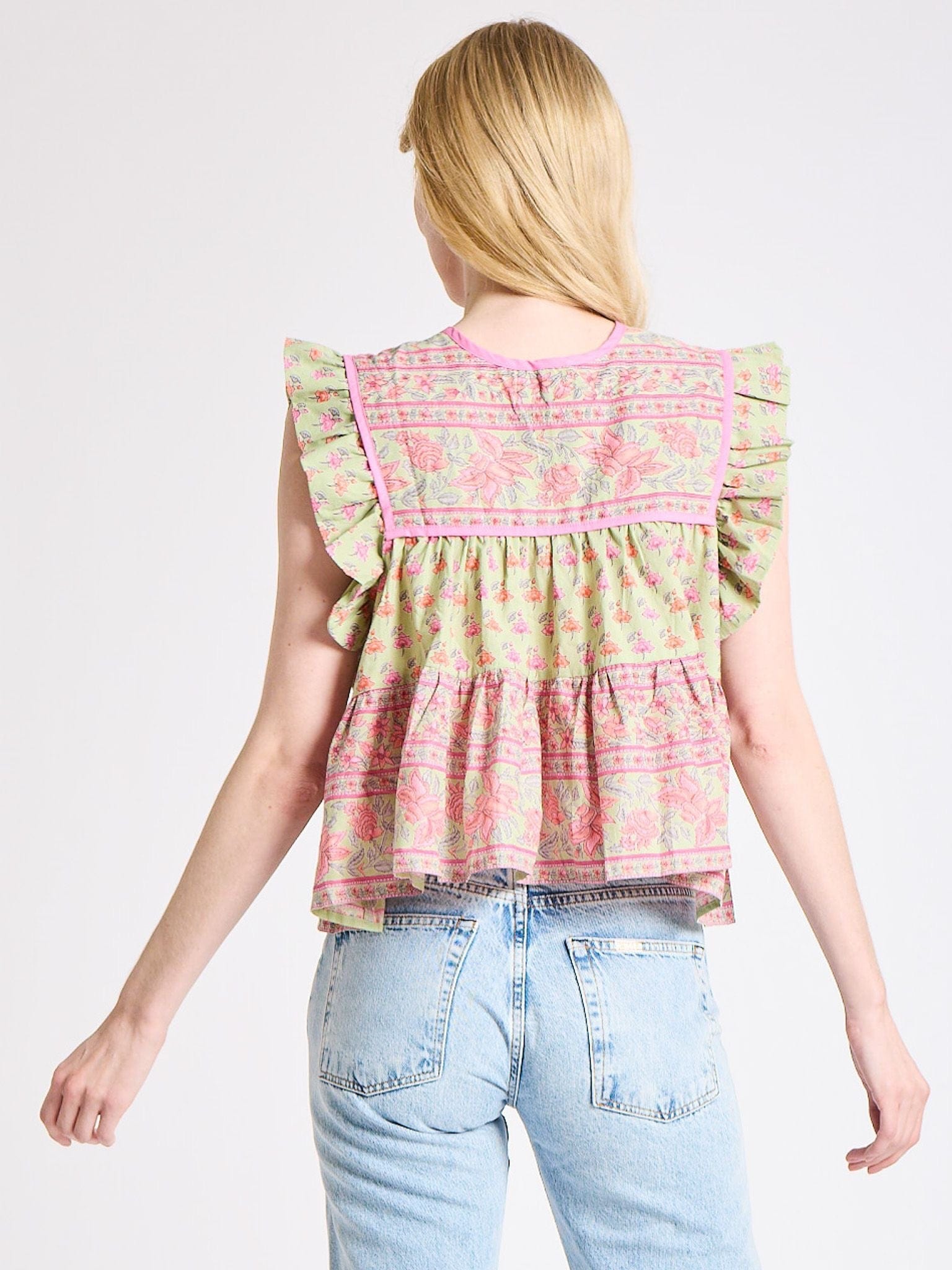 MILLE Clothing Chelsea Top in Tulip Print