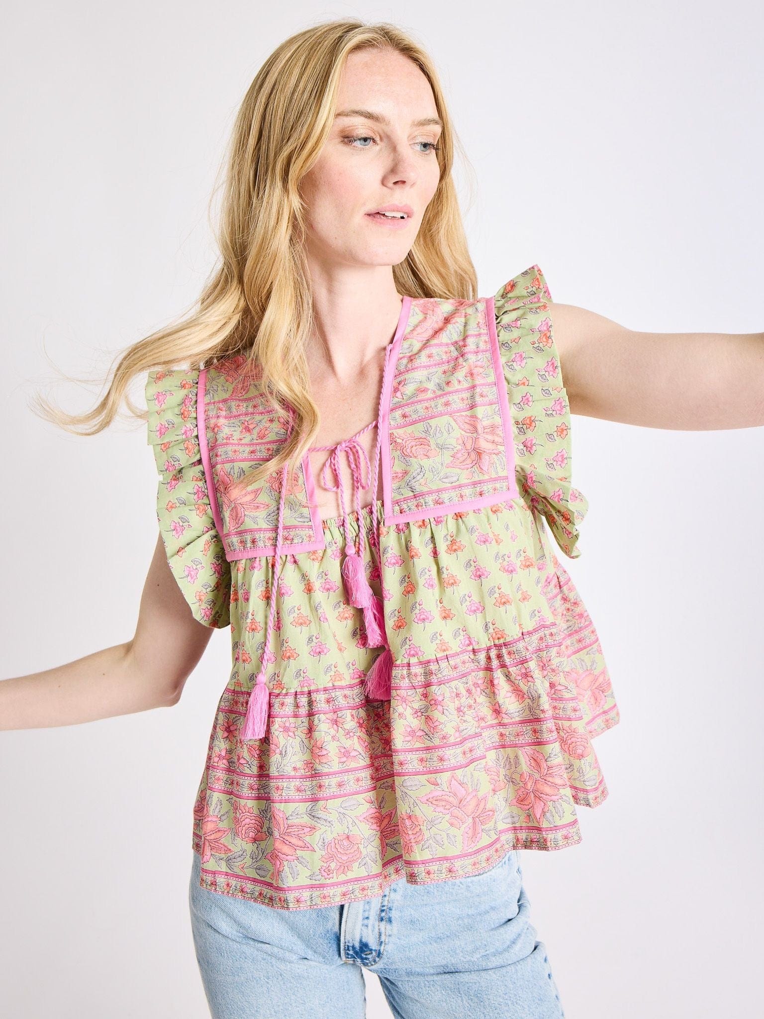 MILLE Clothing Chelsea Top in Tulip Print
