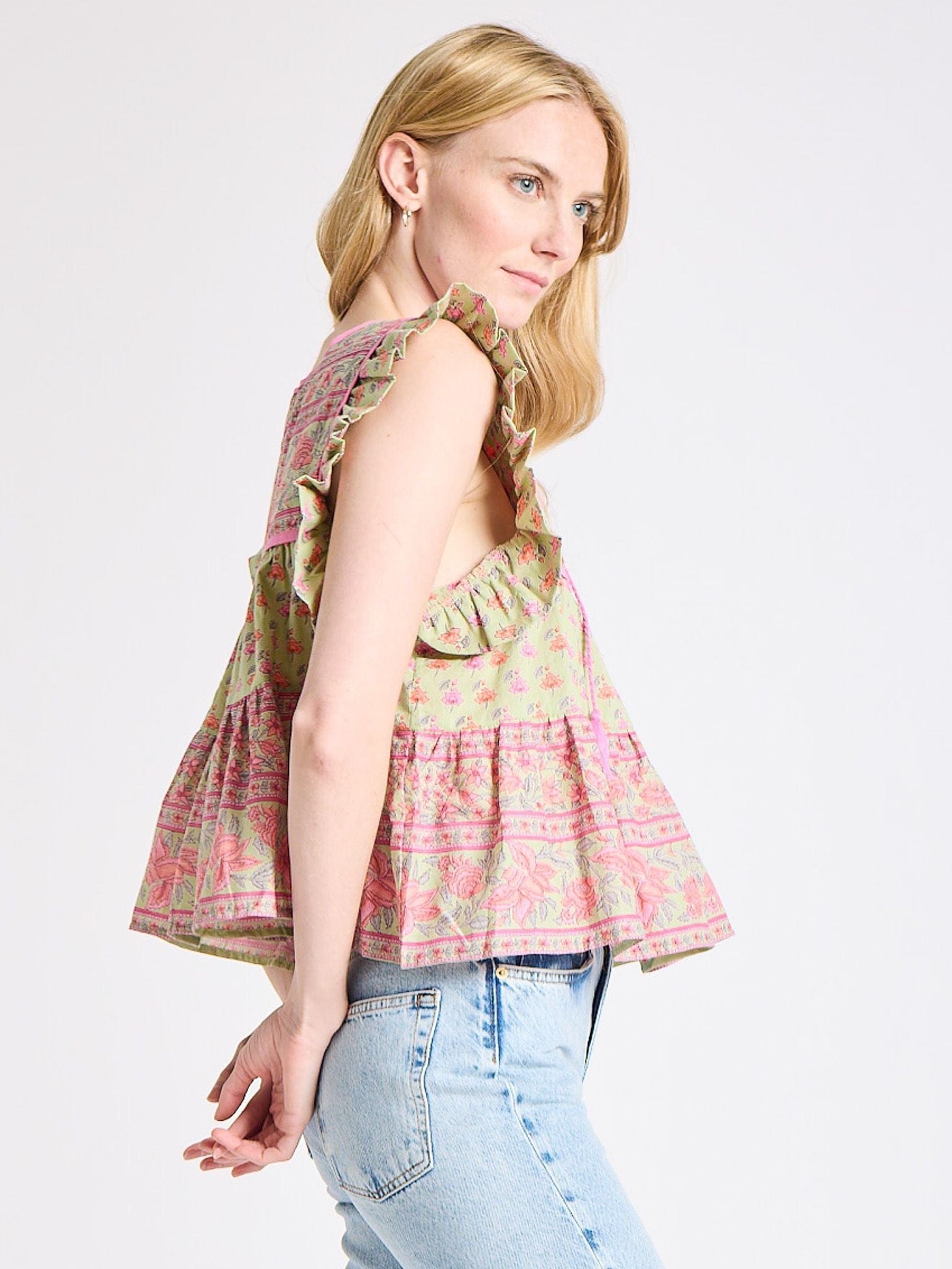MILLE Clothing Chelsea Top in Tulip Print