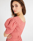 MILLE Clothing Coco Top in Rosewood Eyelet